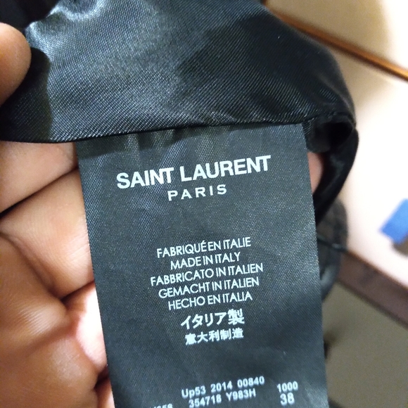 Saint Laurent Leather Biker Jacket Size 38 - Picture 10 of 12